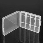 4x Clear Plastic AA AAA Battery Box Storage Case Cover Batteries Holder 5 Grid - Image 5