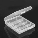 4x Clear Plastic AA AAA Battery Box Storage Case Cover Batteries Holder 5 Grid - Image 4