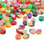 100X Fruit Beads 10mm Polymer Clay Apple Orange Lemon Kiwi Lime Handmade DIY AU - Image 3