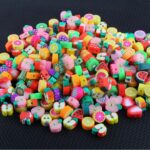 100X Fruit Beads 10mm Polymer Clay Apple Orange Lemon Kiwi Lime Handmade DIY AU - Image 2