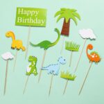 11pcs Dinosaurs Cake Topper Jurassic Park Dinosaur Birthday Party Cupcake Topper - Image 2