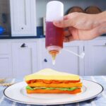 12PK PLASTIC SAUCE BOTTLE WHITE SQUEEZE BOTTLES 360ML CONDIMENT DISPENSER - Image 5