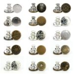 15X Metal Button Pins For Jeans Adjustable Jean Pants Instant No Sew Replacement - Image 2