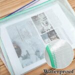 16Pcs Mesh Zipper Pouch Document Bag Waterproof Zip File Folders A4 Size AU - Image 7