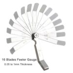 16 BladesStainless Feeler Gauge Metric Gap Filler 0.05 To 1 mm Thickness Curved - Image 2