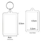 20PCS Keyring Clear Acrylic Photo Key Chain Picture Frame Blanks DIY Rings Gifts - Image 6