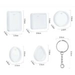 20Pcs Silicone Mold DIY Keychain Pendant Casting Resin Epoxy Jewelry Making Tool - Image 5