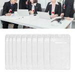 20x Clear Plastic ID CARD HOLDER POUCH PVC Lanyard Work BADGE Quantity - Image 2