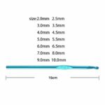 2mm-8mm/2mm-10mm Metal Handle Crochet Hook Knitting Needles Set Aluminum 14pcs - Image 4