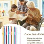 2mm-8mm/2mm-10mm Metal Handle Crochet Hook Knitting Needles Set Aluminum 14pcs - Image 6