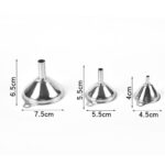 3X Stainless Steel Funnel Oil Liquid Funnel Metal Funnel With Hanging Rings - Image 2