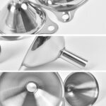 3X Stainless Steel Funnel Oil Liquid Funnel Metal Funnel With Hanging Rings - Image 5