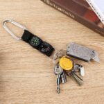 3-in-1 Compass Thermometer Outdoor Hiking Tactical Survival Carabiner Key Ring - Image 6