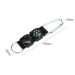 3-in-1 Compass Thermometer Outdoor Hiking Tactical Survival Carabiner Key Ring - Image 2