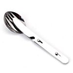 3pcs Folding Cutlery Set Camping Safety Foldable Knife Fork Spoon Utensil Travel - Image 4