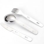 3pcs Folding Cutlery Set Camping Safety Foldable Knife Fork Spoon Utensil Travel - Image 5
