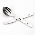 3pcs Folding Cutlery Set Camping Safety Foldable Knife Fork Spoon Utensil Travel - Image 6