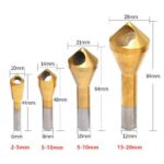 4Pcs Chamfer Deburring Crosshole Metal Tool Countersink Cutting Ti Drill Bit Set - Image 3