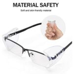 4 Pairs Clear Eye Goggles Side Shields Protection Universal Flexible For Glasses - Image 6