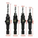 4pcs Screw Countersink Bit Set Pilot Holre Drill Metal Plastic Wood Hex Shank AU - Image 2