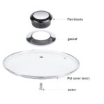 5PCS Kitchen Cookware Pot Saucepan Replacement Pan Lid Hand Grip Knob Handle Set - Image 3