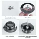 5PCS Kitchen Cookware Pot Saucepan Replacement Pan Lid Hand Grip Knob Handle Set - Image 2