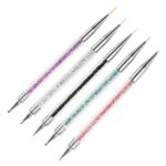 5 Nail Art Liner Brushes Dual-ended Fine Line 3D Drawing Dotting Brush Set - Image 7