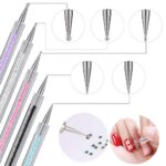 5 Nail Art Liner Brushes Dual-ended Fine Line 3D Drawing Dotting Brush Set - Image 5