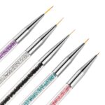 5 Nail Art Liner Brushes Dual-ended Fine Line 3D Drawing Dotting Brush Set - Image 2