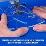 6PCS Free Motion Quilting Template Home Stencil Acrylic DIY Sewing Machine Ruler - Image 2