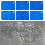6PCS Free Motion Quilting Template Home Stencil Acrylic DIY Sewing Machine Ruler - Image 4