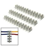 6X Barrier Screw Terminal Block Wire Dual Connector Strips 12 Position 3/6/10A - Image 4