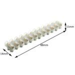 6X Barrier Screw Terminal Block Wire Dual Connector Strips 12 Position 3/6/10A - Image 3