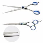 7  Professional Pet Dog Grooming Scissors Shear Hair Cutting Set Curved Tool Kit - Image 3