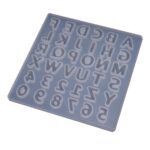 Alphabet Number Letters Silicone Pendant Mold Resin Mould Casting + 100x Keyring - Image 4