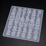 Alphabet Number Letters Silicone Pendant Mold Resin Mould Casting + 100x Keyring - Image 5