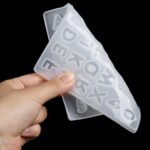 Alphabet Number Letters Silicone Pendant Mold Resin Mould Casting + 100x Keyring - Image 3