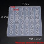 Alphabet Number Letters Silicone Pendant Mold Resin Mould Casting + 100x Keyring - Image 7