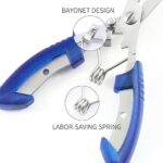 Blue Stainless Steel Fishing Pliers Hook Remover Line Cutter Split Ring Gripper - Image 2