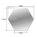 Hexagon Mirror Bathroom Tile Wall Stickers Decal Home Decor Self Adhesive - Image 2