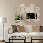 Hexagon Mirror Bathroom Tile Wall Stickers Decal Home Decor Self Adhesive - Image 4