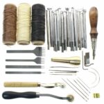 Leather Craft Tools, Hand Sewing Stitching Leather DIY Stamping Working Kit Set - Image 2