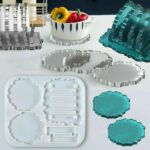 Silicone Coaster Mat Storage Holder Set DIY Resin Casting Mold Epoxy Mould Tools - Image 3