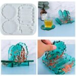 Silicone Coaster Mat Storage Holder Set DIY Resin Casting Mold Epoxy Mould Tools - Image 5