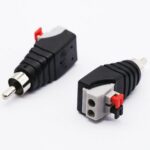 Speaker Wire A/V Cable to Audio Male RCA Connector Adapter Jack Press Plug - Image 6