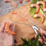 Stainless Steel Kitchen Tool Shrimp A Creative Deveiner Peel Device Prawn Peeler - Image 3