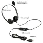 USB Noise Cancelling Microphone Computer PC Headset Headphones Call Centrer - Image 7