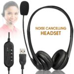USB Noise Cancelling Microphone Computer PC Headset Headphones Call Centrer - Image 2
