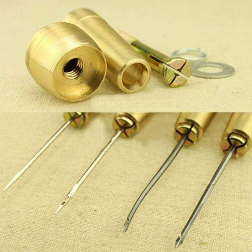 Portable Leather Shoes Tent Sewing Awl Hand Stitcher Taper Craft Needle Kit art