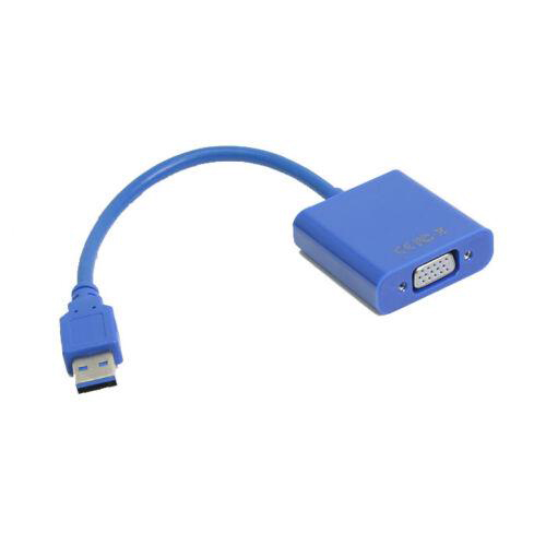 USB 3.0 to VGA Cable Video Display Card Graphic External Adapter for Win 7 8